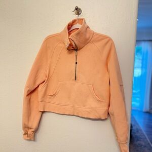 Lululemon Scuba Peach Quarter-Zip Women's Top